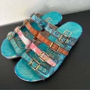 NEW L'artiste Chaima Leather Sandals Spring Step Shoes